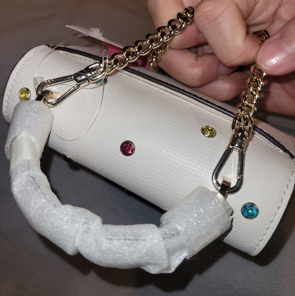 NWT Kate Spade Cream Mini Bag with Colorful Gem Accents - Picture 10 of 13